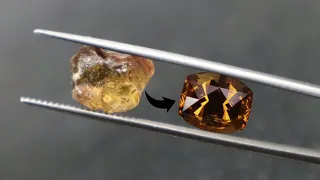 Cutting a Natural Colored Tanzanite, Bringing the Gem out of the Rough