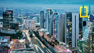 Mexico City: Experience Mexico city in a red filtered color effect and city traffic music surround