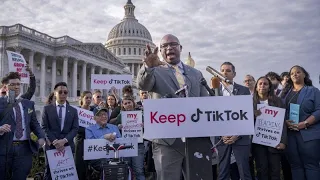 Creadores de TikTok se manifiestan ante el Capitolio