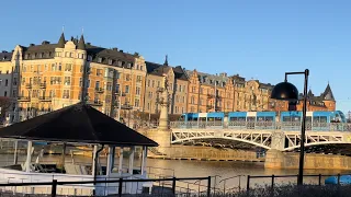 Stockholm Walks: Djurgården - Narvavägen. Springtime is coming to Sweden. 4K walk.