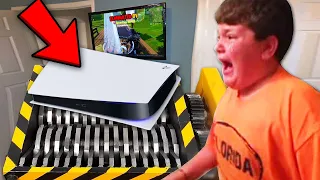 kid shredded ps5 after losing fortnite.. (BIG MISTAKE)