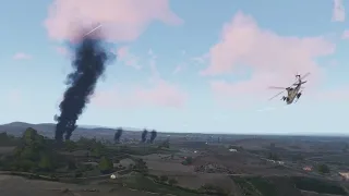 3 minutes ago! US Deadliest Armed Helicopter Destroys Russian Troops Convoy Over Bridge - ARMA 3