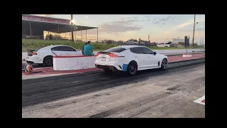 Nitrous Charger (100 shot) VS Kia stinger!!!!!