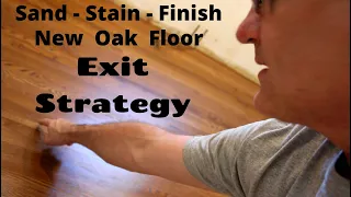 Sand Stain Finish New Oak Floor - Varathane Provincial Stain - Fabulon Satin Urethane (Ep#24)