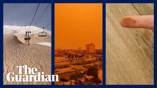 Saharan dust cloud turn skies and ski slopes in Europe orange: 'How very odd'