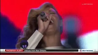 Beyonce Sings National Anthem Live at SuperBowl Press Confer