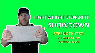 Concrete Strength Testing - Control Block 3:1 Mix Ratio