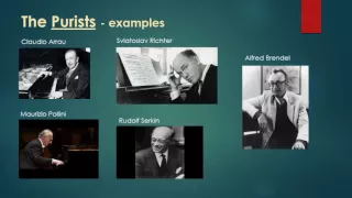 Types of great Classical Pianists