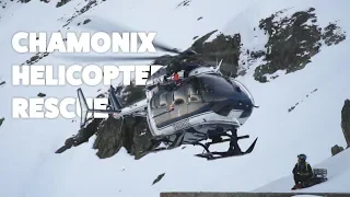 High Mountain Helicopter Rescue at Refuge Albert Premier Chamonix