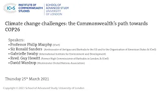 Climate change challenges: the Commonwealth’s path towards COP26