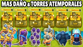 WHICH CARD DOES MORE DAMAGE to NEW TIMELESS TOWERS? | NEW GAME MODE | clash royale