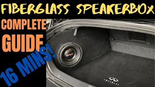 How to Build a CUSTOM FIBERGLASS SUBWOOFER BOX INFINITI Q  | BUILT FOR TRUNK CORNER | SHORT