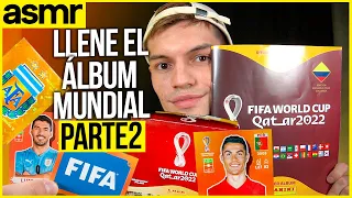 asmr para dormir llenando album mundial qatar 2022 part 2 asmr español