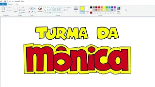 How to draw the Turma da Monica logo using MS Paint Windows 10 | How to draw on your computer