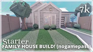 7K!! BLOXBURG:: STARTER FAMILY HOUSEBUILD;; NO GAMEPASS!!