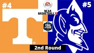 #4 Tennessee vs #5 Duke - NCAA Basketball 10 Simulation!