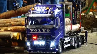 HOW TO LOAD A WOOD RC SCALE VOLVO 750 TRUCK WITH CRANE AND LIGHTS