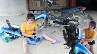 Repairing a car whose electrical wires were cut by rats - Motorcycle restoration - Mechanic Girl