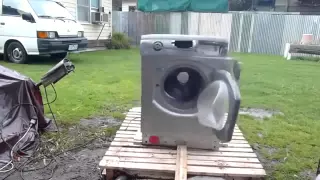 Crazy posessed broken washing machine reassembles itself