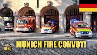 [Germany] Munich Firefighting Convoy Responding!