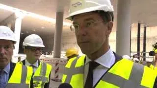 Rutte 'zeer onder de indruk van bouw Spoorzone Delft