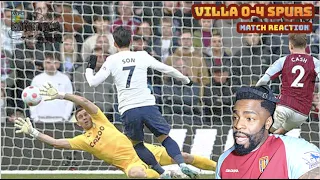 4 LOSSES... (손흥민) SON SON'S VILLA WITH HATRICK! | ASTON VILLA 0-4 TOTTENHAM HOTSPUR | MATCH REACTION