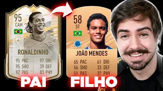 PAIS E FILHOS JOGADORES NO ULTIMATE TEAM DO FIFA!