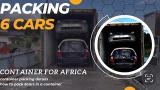 PACKING 6 CARS IN A CONTAINER | CONTAINER FOR AFRICA | HOW TO PACK CAR CONTAINER