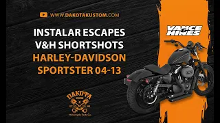 Instalar Escapes V&H ShortShots Harley-Davidson Sportster 04-13 - Dakota Kustom