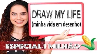 DRAW MY LIFE | Especial 1 MILHÃÃÃÃO 🌽 | Paula Stephânia