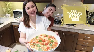 COOKING FRESH TOMATO PASTA WITH JULIA | Marjorie Barretto