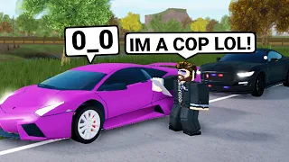 Guy Wanted To Street Race... But He Was Undercover Cop! (Roblox)