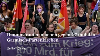 Demonstranten machten gegen G7 mobil in Garmisch-Partenkirchen