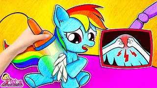 MY LITTLE PONY Take Care: OMG! What Happened to Rainbow Dash? | How to Fix MLP Wings | Annie Korea