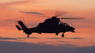 Eurocopter EC665 Tigre FAMET sunset display and timelapse Festa al Cel 2019 airshow