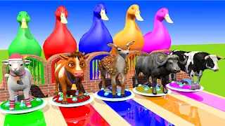 5 Giant Duck, Monkey, Piglet, Chicken, Dog, Deer, Cow, Sheep, Transfiguration funny animal 2023