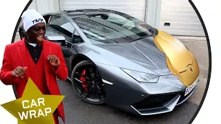 Comedy Shorts Gamer's EPIC Lamborghini Huracan Chrome Gold Wrap