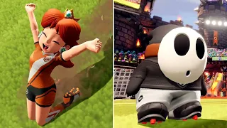 Mario Strikers: Battle League DLC - All Daisy & Shy Guy Animations + Hyper Strikes