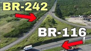 Bagunça na ligação da BR-116 com a BR-242 em Paraguaçu-BA