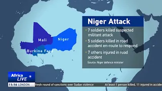 Seven soldiers killed in suspected militant attack in Niger