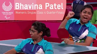 Bhavina Hasmukhbhai Patel | Women's Singles Class 4 Quarter-Finals | Tokyo 2020 Paralympic Games