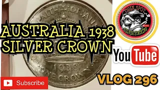 SCARCE 1938 AUSTRALIAN SILVER CROWN SHORT No1 Vlog 296#short#silver#coins