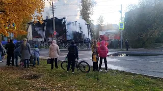 пожар в Архангельске 28.10.2021