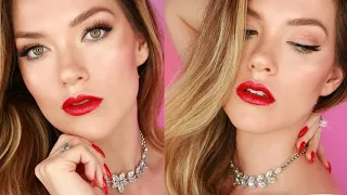 Holiday Makeup Tutorial for beginners How to wear Red Lipstick | RITA ALMUSA