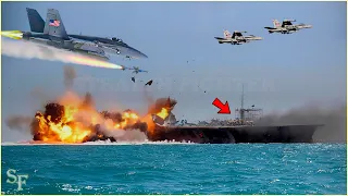 Iran Shocked! Mysterious Action of US F-18 Squadron Attacks Rebel Ship in Red Sea