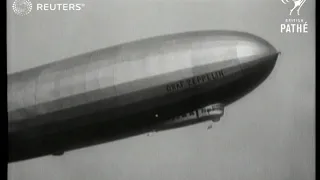 USA / TRANSPORT: Aviation: Graf Zeppelin round the world flight ends (1929)