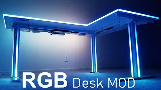 EASY RGB Desk Mod + Cable Management - Full Walkthrough