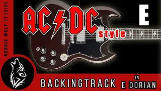 AC/DC Style Rock Backing Track Jam [E Minor]