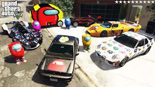 GTA 5 - Stealing AMONG US Vehicles with Franklin! (Real Life Cars #34)