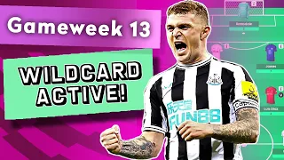 WILDCARD ACTIVE!!💥FPL Gameweek 13 Team Selection ️⚽️